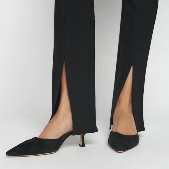 Reformation Fletcher Pant Stretchy Split Hem Pull On Trousers - Picture 2 of 11